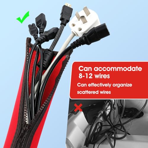Red 60'' Neoprene Trolling Motor Cable Sleeve, Cable Organizer