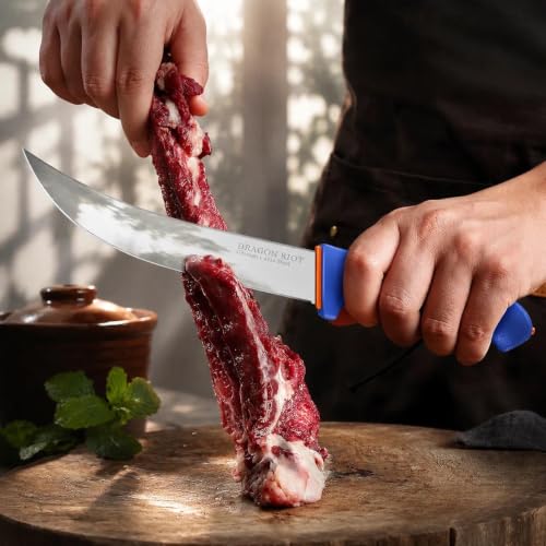 DRAGON RIOT 6-Piece Boning Butcher Knife Set 10inch, Stainless Steel - color: 6-Pcs