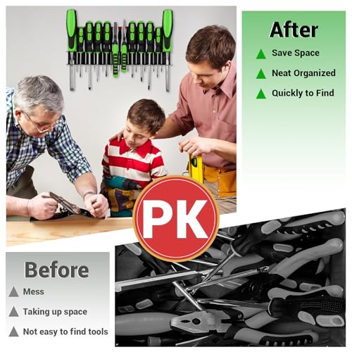 1Pack Screwdriver Plier Organizer Wall Mount Wall Mount Tool Storage Rack