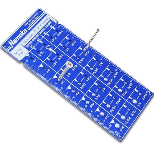 Screw Size Chart & Drill Bit Gauge, Laser-Etched 6061 Aluminum