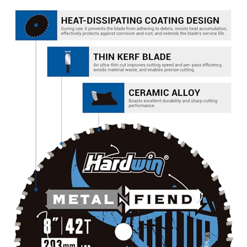 8 Inch Metal Cutting Circular Saw Blade 42T Cermet,5/8-Inch Arbor - size: 8 inch 42 teeth