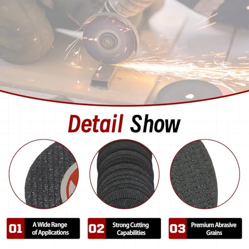 findmall 50 Pack 4" x.040 x5/8" Cut Off Wheel Aluminum Oxide - size: 50pcs 4"*0.040"*5/8"