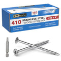 #10 x 4 Stainless Steel Deck Screws, 150Pcs 410 Grade Stainless Steel - size: #10 × 4"