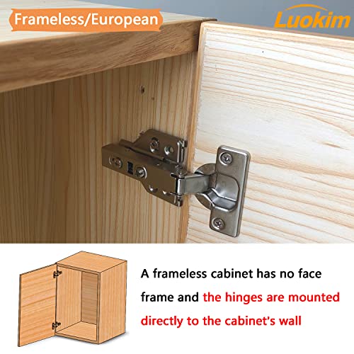 20Pcs Soft Close Full Overlay Cabinet Hinges with Clip-On Plate - color: Full Overlay, size: 20 Pieces