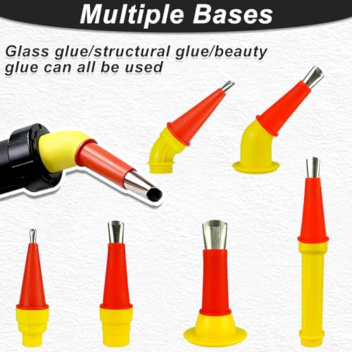 Caulking Kit Chalking Nozzles Tips Caulk Finisher Kit with Connection Bases Replacement 32 Pieces
