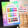 Double Rhythm 28Pcs 0.5Oz Gel Nail Polish Set Same Color Same Bottle Gel Polish Kit Nail Art Manicure Salon DIY at Home for Women (Neon Jelly Sheer Collection-T24-11) - color: Bright Red Green Blue