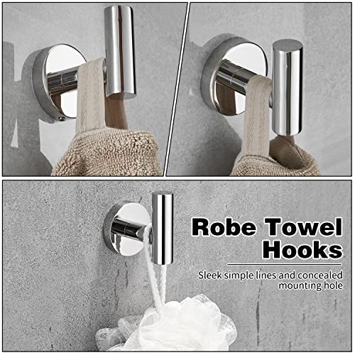 10pcs Bathroom Hardware Set, Brushed Nickel Bathroom Hardware Set, Including 16" Hand Towel Bars, Toilet Paper Holders, Towel Rings, Robe Towel Hooks - color: 10pcs 16" Brushed Nickel