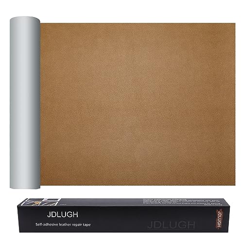 JDLUGH Leather Repair Patch Tape, Leather Repair kit,15x60 Inch, Khaki - color: Khaki, size: 15x60 Inch