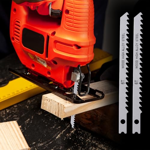 14 PCS U-Shank Jig Saw Blade Set, Jigsaw Blades for Wood Plastic Metal Cutting Fit Vast Majority U Shank Jigsaws Jigsaw Blades Set Includes 6T 8T 10T 14T 18T 24T 32T