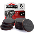X-PROTECTOR Non Slip Furniture Pads - 8 pcs Premium Furniture Grippers 2"! - size: 8 Round 2"