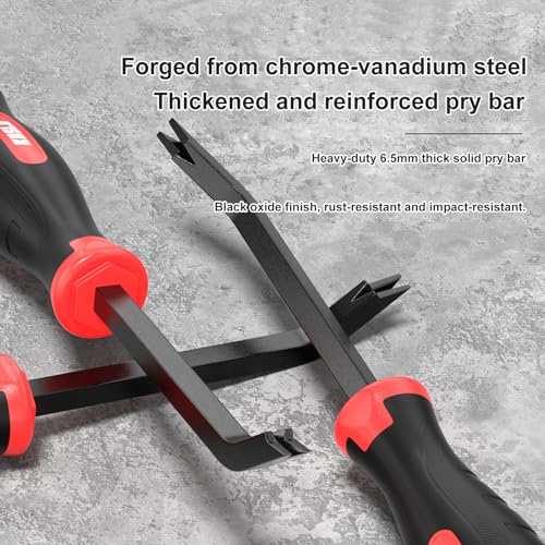 Heavy Duty Upholstery Staple Remover with Gloves, Chrome Vanadium Steel