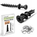 30Pc Self Drilling Black Drywall Anchor and Double Headed Hanger Screws Kit - size: #8 - 15B