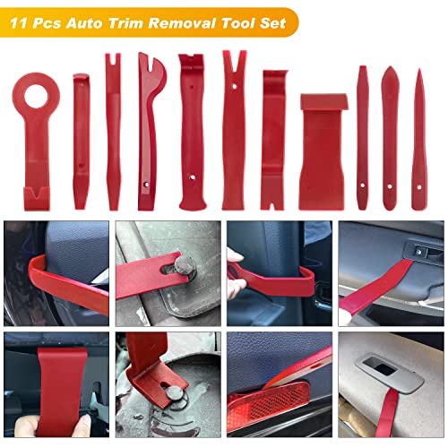 GOOACC 19Pcs Trim Removal Tool Set with Storage Bag - color: Red