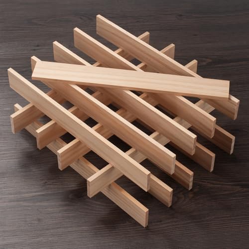Wood Trim Strips Slats for Crafts, Square Wooden Dowels Wooden Sticks for Crafts, 1/4" × 1.5" × 12", 15 PCS Wood Dowel Rods, Unfinished Hardwood Sticks Flat Lumber Boards for Woodworking - size: 1/4x1.5x12 in - 15PCS