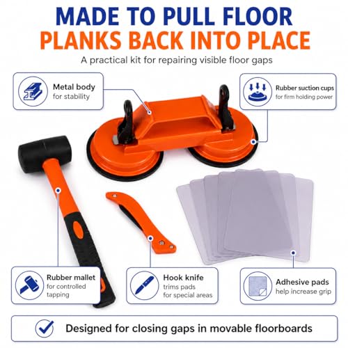 Floor Gap Fixer Tool Kit, Double Suction Cup Floor Gap Repair Tool