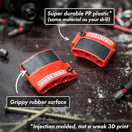 Simon Tools Magnetic Bit Holder for Milwaukee M12 Fuel Surge Impact Driver and Drill - Holds 6 Bits - color: Black Right Side, size: Fits Model No 25xx (Gen2) ONLY!