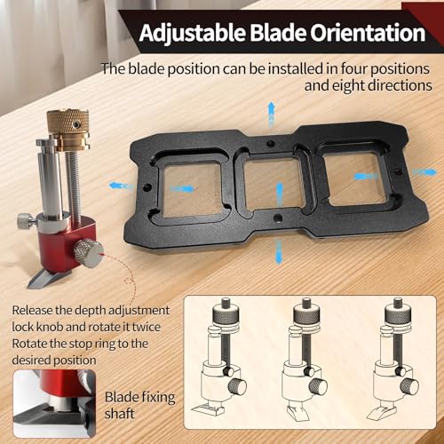 Router Plane, Precision Quick Adjust Depth Adjustment Handheld Planer Aluminum Alloy Woodworking Tool for Corner Tuning Cutting Dados Grooves Mortise DIY Carpentry