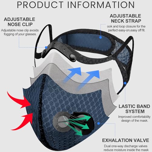 Threlaco 6 Pcs Dust Mask Reusable Respirator Mask - color: Mix Color