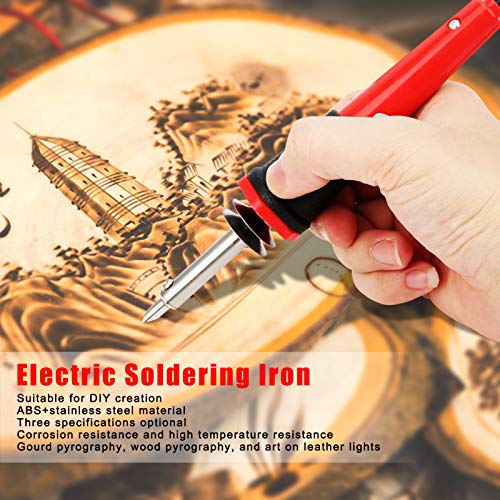 Diydeg 7PCS Wood Burning Kit with Soldering Iron, 400℃ Wood Burning Pen, Professional Engraving Electric Carving Pyrography Tool with Stand for DIY Creation, Embossing Pyrography(US 110V)