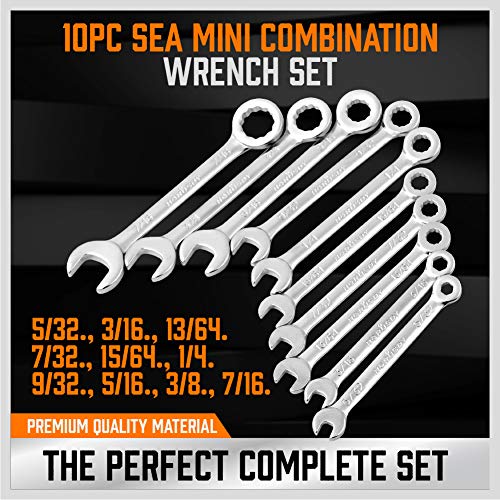 HORUSDY 20-Piece Mini Wrench Set, Small Wrench Set, Metric and SAE Mini Combination Wrench Sets - style: 20-Piece Mini Wrench SetMetric&SAE)