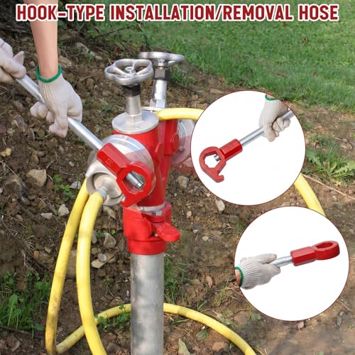 Tandefio 1 Pcs Fire Hydrant Wrench, 1-1/2" to 6", Red - color: Red, size: 1-1/2" to 6"
