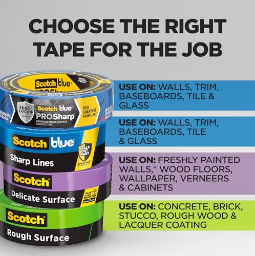 Scotch Rough Surface Painter's Tape 2 Inch Wide, 1 Roll - size: 1-Pack