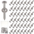 Zonon 50 Pcs 5/16-18 x 2" Hex Head Lag Bolts Screws with Washers, Silver - color: Silver, size: 5/16-18 x 2"