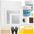37 Pcs Drywall Repair Kit with 12"x12" Dry Wall Panel, Dry wall Patch Kit Sheetrock Repair Kit with Spackle, Mesh Tape, Putty Knives & Sanding Block for Sheet Rock Wall Surface Ceiling Large Hole Fill - style: 2 Bottle Wall Repair Agent