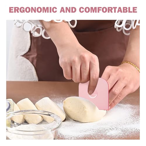Pan Scraper, 5 Pcs Pot & Dish Scraper Plastic, Sturdy Scraper Kitchen Tool - color: Pink, size: 5 Pcs