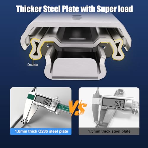 Thickened 200Lbs Soft Close Heavy Duty Drawer Slides 1 Pair 20 Inch Full Extension Ball Bearing Self Slow Closing Rails Kitchen Cabinet Tool Box Runners Tracks Glides (1/2" Thick, 20" L) - size: 20inch, style: W:51mm(Soft Close)
