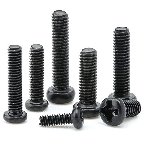 NINDEJIN 650 pcs M1.4 M1.7 M2 M2.5 M3 Round Pan Head Laptop Mini Screw Kit - style: Pan Head