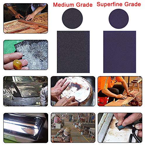 BokWin 16Pcs Sanding Sponge 100/220 Grit Sanding Blocks - size: 8*100 Grit / 8*220 Grit