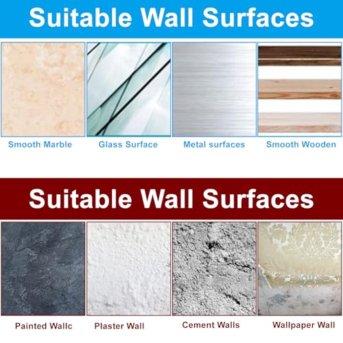 10 Pcs Nailless Wall Hanger, 60x60mm Adhesive Picture Hook