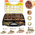 800PCS 1/4-20, 5/16-18, 3/8-16, 1/2-13 Hex Bolts & Nut Assortment Kit - size: 1/4-20 5/16-18 3/8-16 1/2-13 800pcs