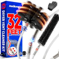 Holikme 32 Feet Dryer Vent Cleaner Kit, Upgrade Flexible Lint Brush with Drill Attachment, Extends Up to 32 Feet for Easy Cleaning,Use with or Without a Power Drill - size: 32feet
