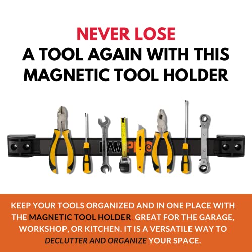 Vanitek 12-Inch Magnetic Metal Tool Holder Organizer Racks, Heavy-Duty Bar for Garage/Workshop (2 Pieces) - style: 2 Pack