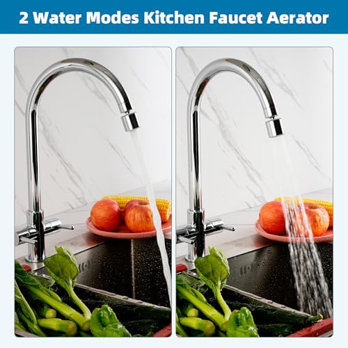 Hibbent NSF/ANSI/CAN 61 & cUPC Certified Faucet Aerator, Chrome - color: Chrome, style: Classic 360 Degree Faucet Aerator