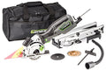 Genesis GPCS535CK 5.8 Amp 3 1/2” Control Grip Plunge Compact Circular Saw Kit with Laser, Miter Base, 3 Assorted Blades, Vacuum Adapter Hose, Rip Guide and Carrying Bag - style: Plunge Circular Saw 3-1/2"