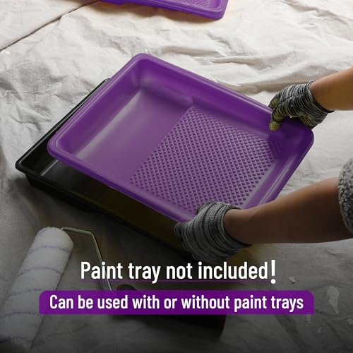 Bates- Paint Tray Liner, 9 Inch, 10 pcs, Purple Paint Pans Trays, Paint Roller Tray, Roller Tray Liners - color: Purple, size: 10 Pack 9 Inch