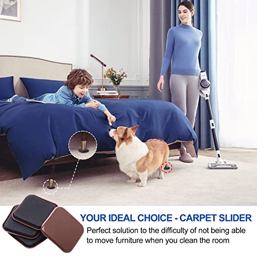 Furniture Sliders for Carpet, 24pcs 3" Heavy Duty Furniture Moving Pads - size: 3inch 24pcs