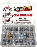 250pc Specbolt Fasteners Brand Gas Gas Bolt Kit. Fits GASGAS EX MC EC and Related Motorcycle. This Includes 2 Strokes: 50 65 85 125 250 300 4 Strokes 250 350 450 & KTM