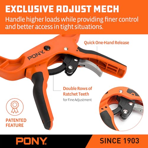 PONY 2-Pack 4 Inch Quick Release Ratcheting Wood Clamps