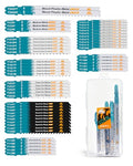 50PCS T-Shank Jig Saw Blades Set, EXFEIN Assorted Blades Made with HCS/HSS/BIM, for Wood, Plastic and Metal Cutting(T118A,T118B,T123X,T345XF,T101AO,T101B,T101BR,T101D,T144D) - size: Set 3 (T123X-T345XF)