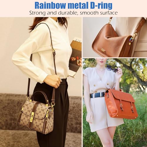 1/2 inch Rainbow D Rings Buckles-20 PCS D-ring Metal D-Shape Buckle Clips-welded Purse Hardware for Bag Making Webbing 13mm - color: Rainbow D-ring-20pcs-1/2 Inch