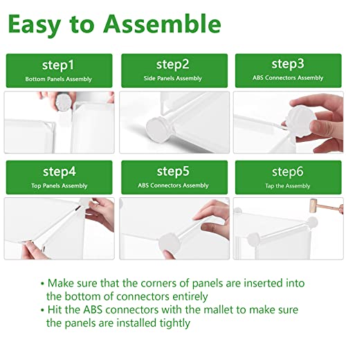 C&AHOME 16 Cube Storage Organizer Cube Shelves Units Storage Cubes, Milky - color: Milky