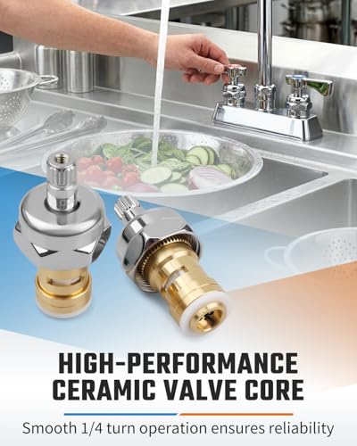 21-308L & 21-309L Cold & Hot Valve Repair Kit Fit for Krowne Royal Series Faucets & Pre-Rinse Units，1/4 Turn Ceramic Cartridge，Not Include Handle