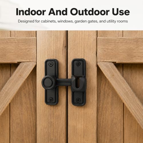 Sliding Barn Door Lock, 90°/180° Swing Slide Lock, Zinc-Alloy