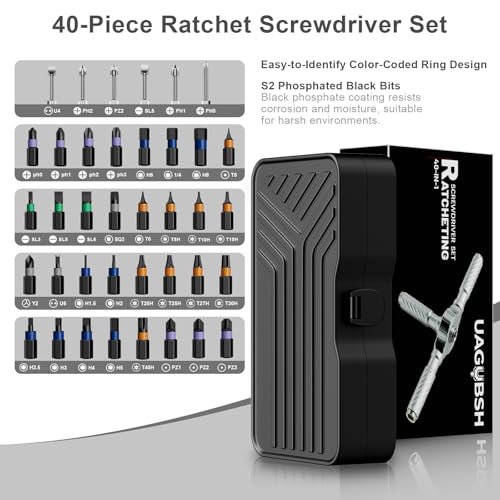 40-in-1 S2 Steel Magnetic Screwdriver Set with Case for DIY Repair