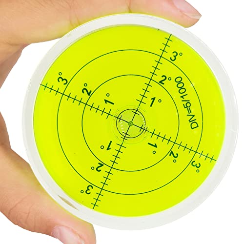 Magnetic Round Bubble Level Tool Bullseye Inclinometer Machinist Pocket Precision Spirit String Circular - Trailer Rv Leveling System Blocks Table Post Indicators Camper Leveler Magnet 2.4 Inch 60mm