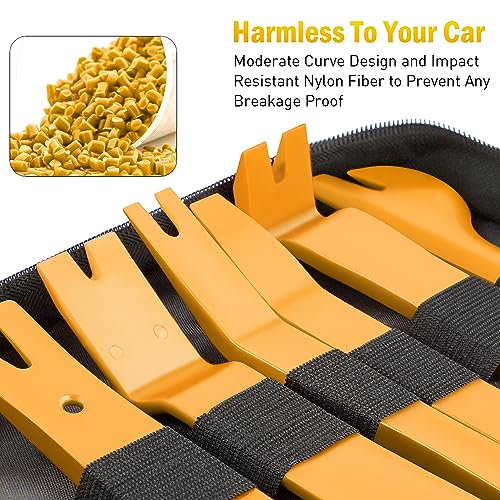GOOACC 19Pcs Trim Removal Tool Set with Storage Bag - color: Yellow